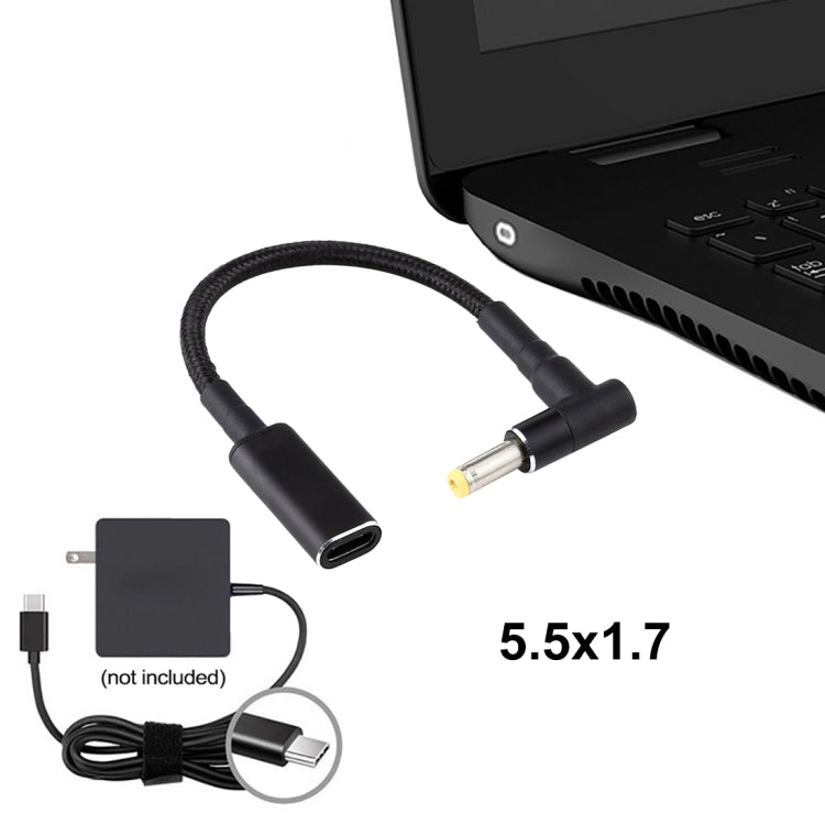 cavo-intrecciato-in-nylon-con-adattatore-da-gomito-a-usb-c-type-c-pd-100-w-185-20-v-48-x-17-mm - immagine 5