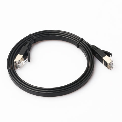 cavo-patch-ultra-piatto-cat7-10-gigabit-ethernet-da-1-m-per-rete-lan-modem-router-costruito-con-connettori-rj45-schermati-length-1m - immagine 2