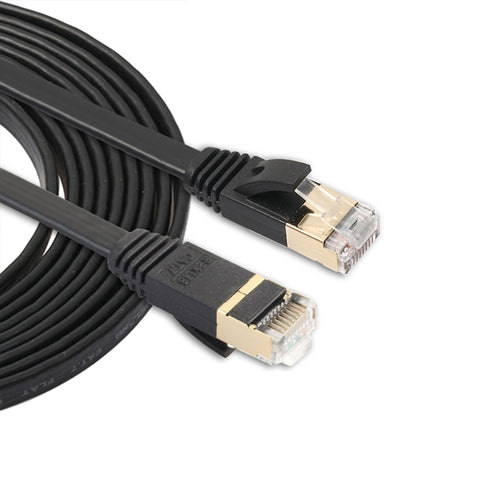cavo-patch-ultra-piatto-cat7-10-gigabit-ethernet-da-3-m-per-rete-lan-modem-router-costruito-con-connettori-rj45-schermati-length-3m - immagine 1