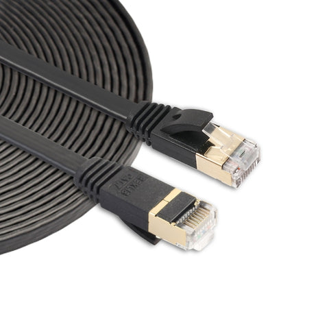 cavo-patch-ultra-piatto-cat7-10-gigabit-ethernet-da-5-m-per-rete-lan-modem-router-costruito-con-connettori-rj45-schermati-length-5m - immagine 1