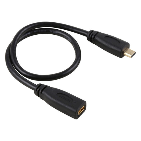 cavo-adattatore-connettore-micro-hdmi-femmina-maschio-placcato-oro-da-30-cm-1080p - immagine 2
