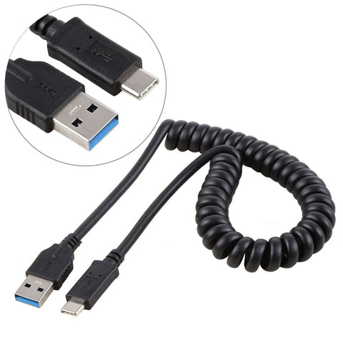 cavo-di-prolunga-retrattile-a-molla-usb-3-0-ad-alta-velocita-da-usb-3-0-maschio-a-usb-c-type-c-da-15-m-usb-3-0-male-to-type-c-male - immagine 1