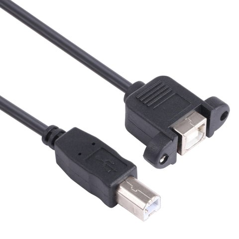 cavo-di-prolunga-per-stampante-usb-b-a-b-con-foro-per-vite-lunghezza-50-cm-usb-b-male-to-usb-b-female-50cm - immagine 1
