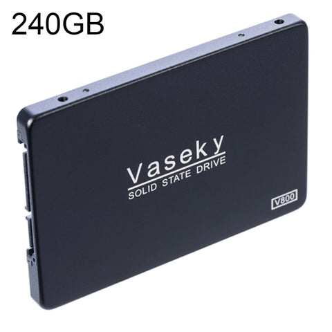 Vaseky V800 Disco rigido SSD unità a stato solido ultra sottile da 240 GB 2,5 pollici SATA3 6 GB/s per desktop, notebook, 240GB