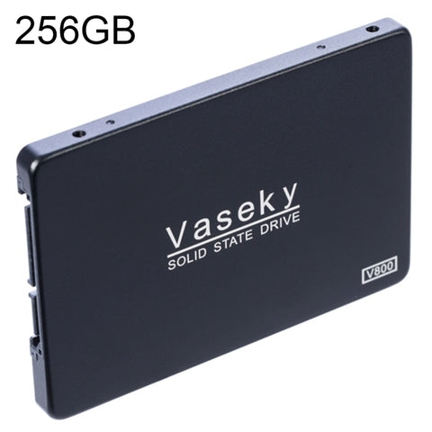 Vaseky V800 Disco rigido SSD unità a stato solido ultra sottile da 256 GB 2,5 pollici SATA3 6 GB/s per desktop, notebook, 256GB
