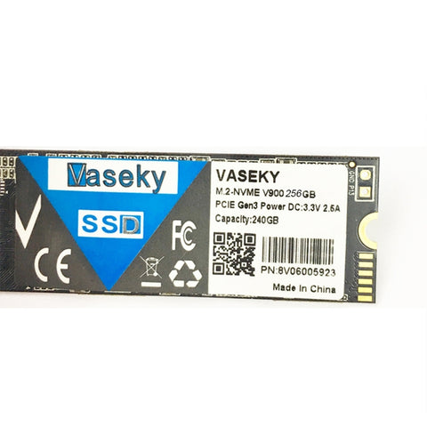 SSD Vaseky M.2 NVMe V900 256GB PCIe Gen3 per Desktop e Laptop