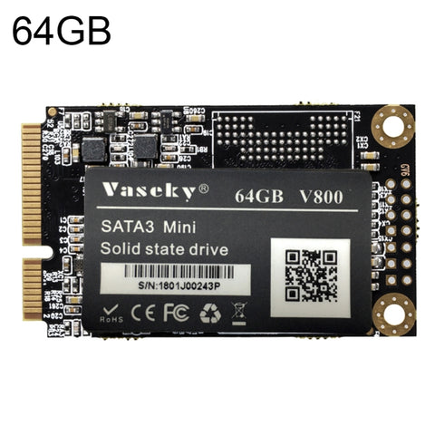 Vaseky V800 Modulo SSD MSATA per unità a stato solido interna SATA3 da 64 GB e 1,8 pollici per laptop, 64GB