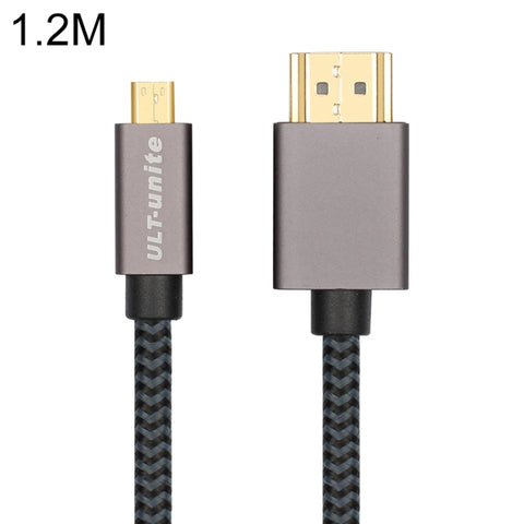 cavo-intrecciato-in-nylon-con-testa-placcata-oro-ult-unite-da-hdmi-maschio-a-micro-hdmi-maschio-lunghezza-cavo-12-m-1-2m - immagine 1
