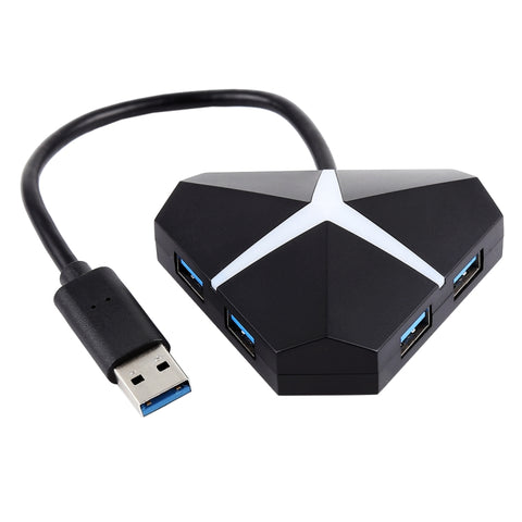 adattatore-hub-usb-3-0-a-4-porte-super-veloce-5-gbps-cavo-20-cm - immagine 2