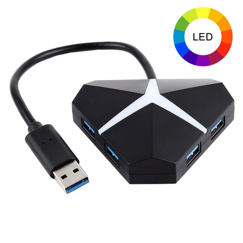 adattatore-hub-usb-3-0-a-4-porte-super-veloce-5-gbps-cavo-20-cm - immagine 1