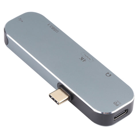 USB-C/Tipo-C 5 in 1 maschio a PD USB-C/Tipo-C ricarica + 3,5 mm AUX + 4K HDMI + USB 3.1 + adattatore USB femmina, 4K HDMI