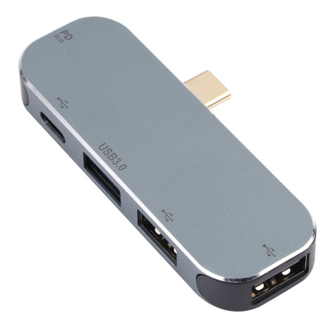 adattatore-usb-c-5-in-1-con-doppio-usb-c-e-doppio-usb-3-0-femmina - immagine 1