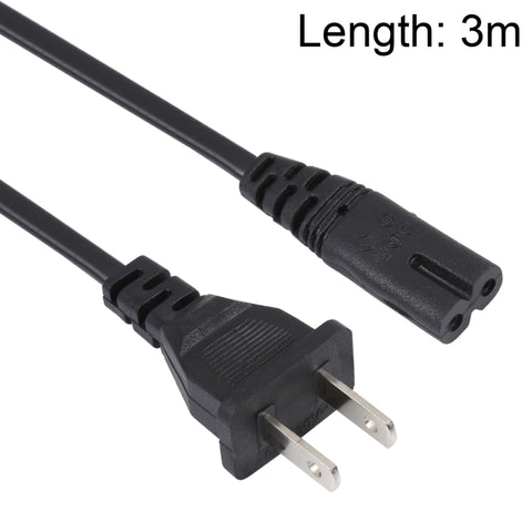 cavo-di-alimentazione-ca-per-notebook-americano-a-2-poli-di-alta-qualita-lunghezza-3-m-2-prong-style-us-plug-length-3m - immagine 1