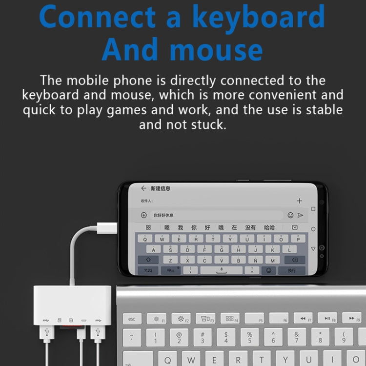 Adattatore 5 in 1 USB-C Maschio a SD/TF/2xUSB/USB-C Femmina - Modello