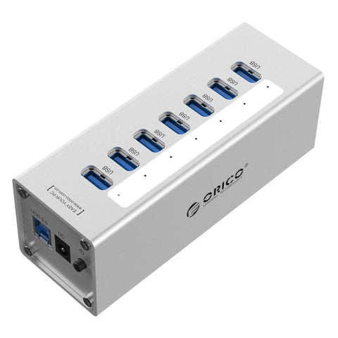 HUB USB 3.0 ORICO A3H7 a 7 Porte in Alluminio con Alimentatore