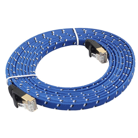 cavo-patch-ultra-piatto-cat-7-10-gigabit-ethernet-placcato-oro-da-8-m-per-rete-lan-modem-router-costruito-con-connettore-rj45-schermato-length-8m - immagine 2