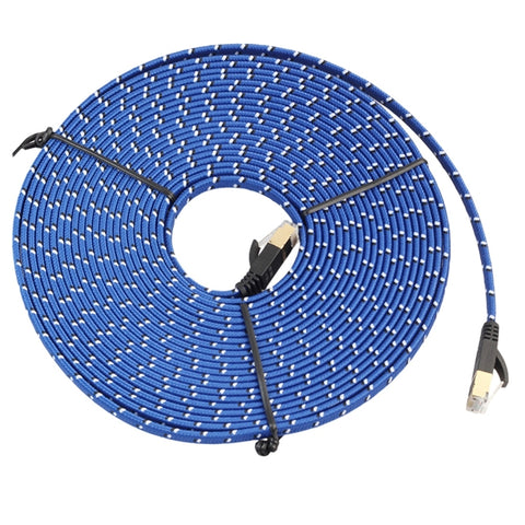 cavo-patch-ultra-piatto-cat-7-10-gigabit-ethernet-placcato-oro-da-15-m-per-rete-lan-modem-router-costruito-con-connettore-rj45-schermato-length-15m - immagine 2