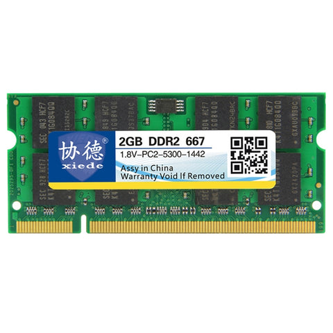 XIEDE X025 DDR2 667 MHz 2 GB Modulo RAM di memoria a compatibilità completa generale per laptop, 667MHz 2GB