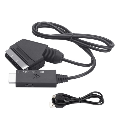 cavo-adattatore-audio-video-convertitore-da-scart-a-hdmi-compatibile-scart-to-hdmi - immagine 1