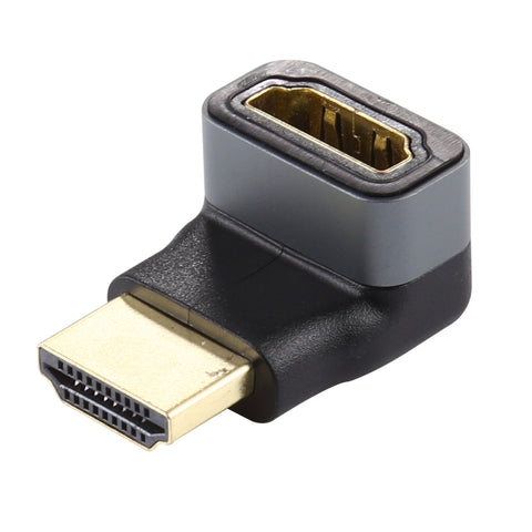 adattatore-hdmi-maschio-a-femmina-a-gomito-90-gradi-in-alluminio - immagine 1