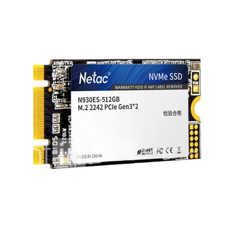 Unità a stato solido Netac N930ES M.2 2242 PCIe Gen3x2 da 512 GB, 512GB