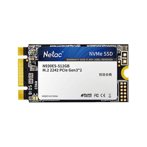 Unità a stato solido Netac N930ES M.2 2242 PCIe Gen3x2 da 512 GB, 512GB