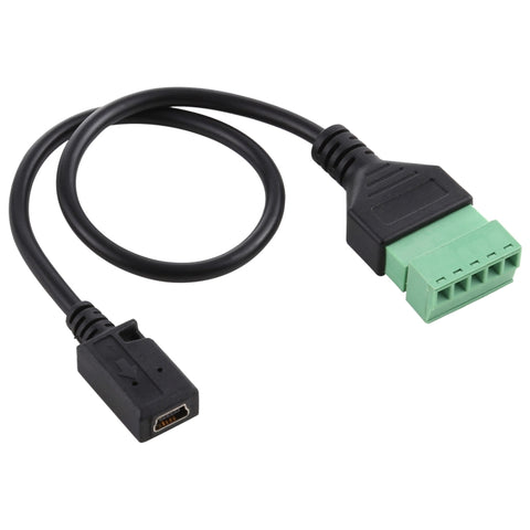 Terminali collegabili Mini 5 pin femmina a 5 pin Connettore USB senza saldatura Cavo adattatore di collegamento senza saldatura, Lunghezza: 30 cm, Mini 5 Pin Female