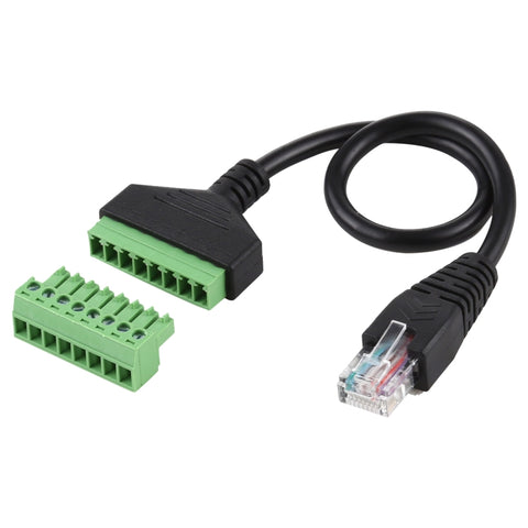 Spina maschio RJ45 a terminali collegabili a 8 pin Connettore USB senza saldatura Cavo adattatore di connessione senza saldatura, lunghezza: 30 cm, RJ45 Male