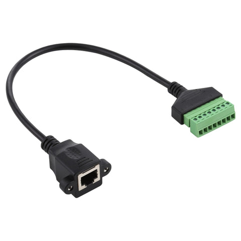 Spina femmina RJ45 a terminali collegabili a 8 pin Connettore USB senza saldatura Cavo adattatore di collegamento senza saldatura, lunghezza: 30 cm, RJ45 Female