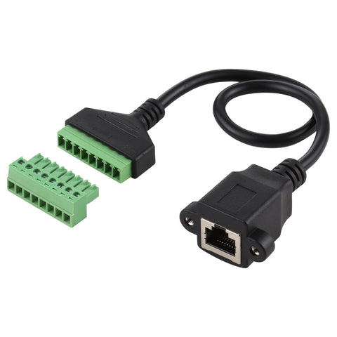 Spina femmina RJ45 a terminali collegabili a 8 pin Connettore USB senza saldatura Cavo adattatore di collegamento senza saldatura, lunghezza: 30 cm, RJ45 Female