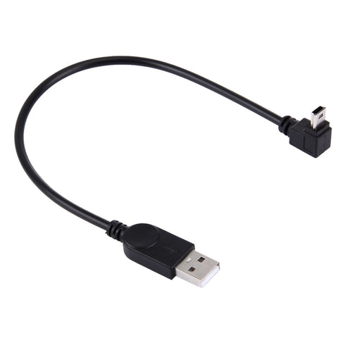 cavo-dati-ricarica-mini-usb-a-usb-con-gomito-ad-angolo-di-90-gradi-lunghezza-28-cm-elbow-angle-mini-usb - immagine 2