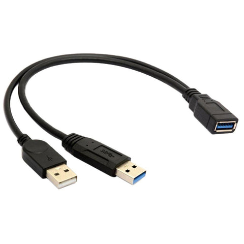 cavo-usb-3-0-femmina-2-in-1-a-usb-2-0-usb-3-0-maschio-per-computer-laptop-lunghezza-29-cm-usb-3-0-af-to-usb-2-0-am-usb-3-0-am - immagine 1