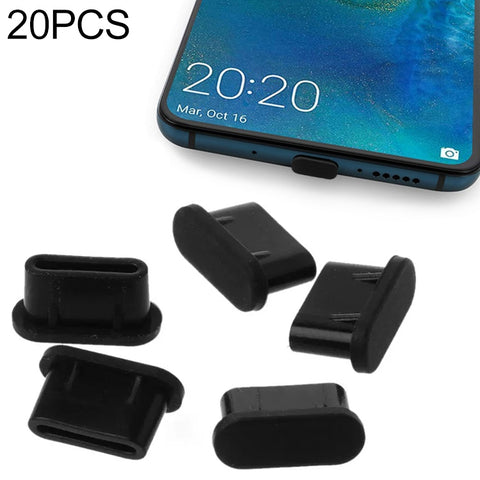 Tappi antipolvere in silicone da 20 pezzi per porta USB-C / Type-C