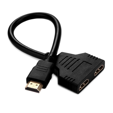adattatore-hdmi-maschio-a-doppia-hdmi-femmina-1-4-30-cm - immagine 1