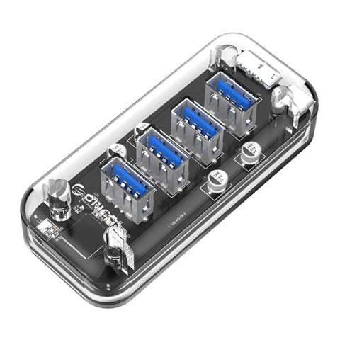Hub USB 3.0 ORICO F4U con 4 porte e velocità di trasmissione 5 Gbps,