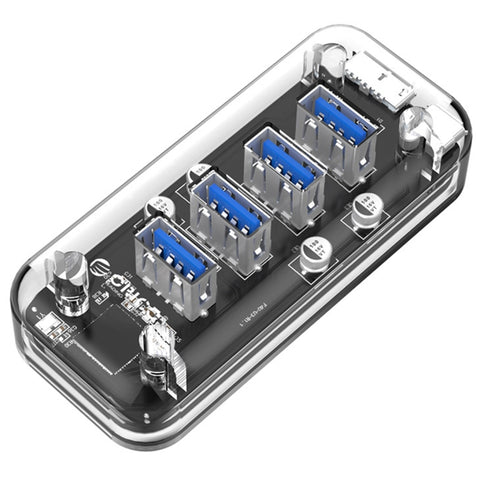 Hub USB 3.0 ORICO F4U con 4 porte e velocità di trasmissione 5 Gbps,