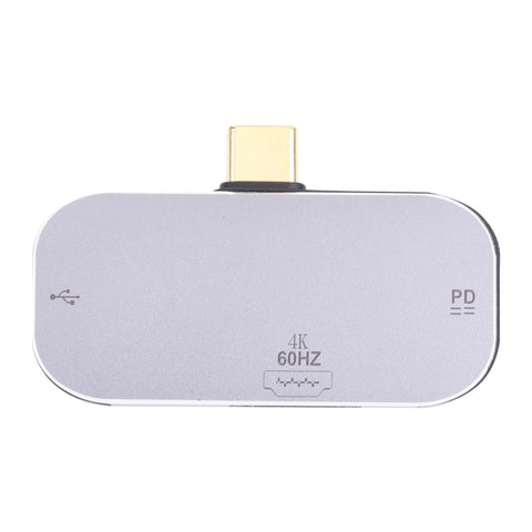 adattatore-usb-c-3-in-1-con-hdmi-4k-60hz-e-doppio-usb-c-maschio - immagine 2