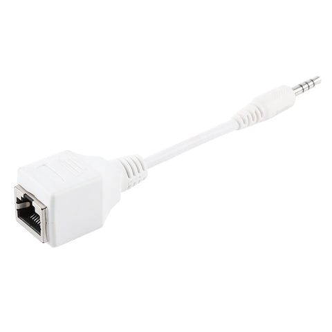 Presa CAT5 RJ45 a adattatore di rete LAN Ethernet audio maschio a 4 poli da 3,5 mm, lunghezza totale: circa 13 cm