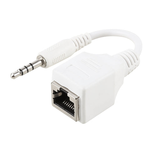 Presa CAT5 RJ45 a adattatore di rete LAN Ethernet audio maschio a 4 poli da 3,5 mm, lunghezza totale: circa 13 cm