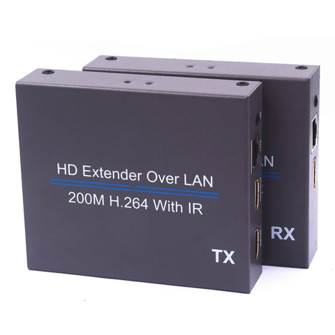 Extender HDMI H.264 200m su LAN con IR - Trasmettitore e Ricevitore