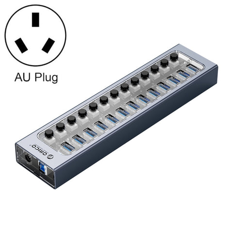 HUB USB 3.0 ORICO AT2U3-13AB-GY-BP con 13 Porte, Interruttori