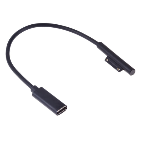 cavo-di-ricarica-rapida-pd-usb-c-type-c-femmina-a-6-pin-maschio-per-laptop-per-microsoft-surface-pro-9-8-7-6-5-4-3-lunghezza-cavo-02-m-pro-9-8-7-6-5-4-3-to-usb-c-type-c-female-black - immagine 2