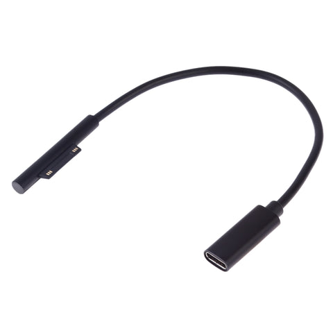 cavo-di-ricarica-rapida-pd-usb-c-type-c-femmina-a-6-pin-maschio-per-laptop-per-microsoft-surface-pro-9-8-7-6-5-4-3-lunghezza-cavo-02-m-pro-9-8-7-6-5-4-3-to-usb-c-type-c-female-black - immagine 1