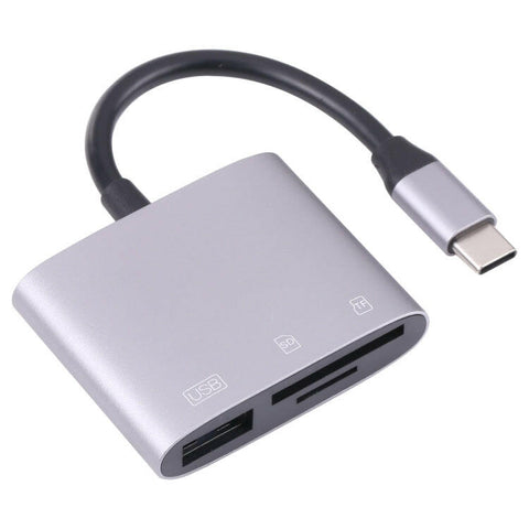 adattatore-otg-3-in-1-usb-c-con-lettore-di-schede-sd-tf-nk-3041 - immagine 1