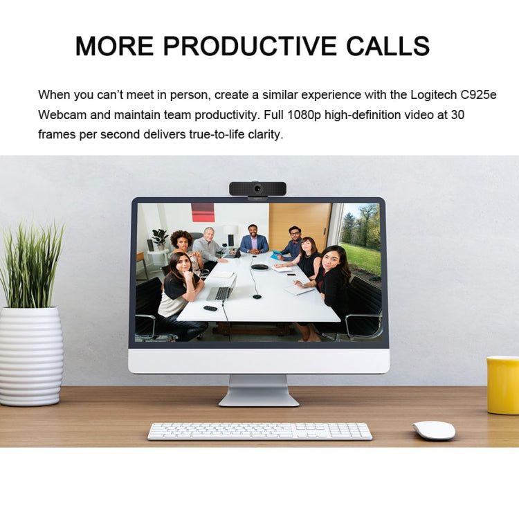 Webcam Logitech C925E HD 1080p con copertura di sicurezza integrata