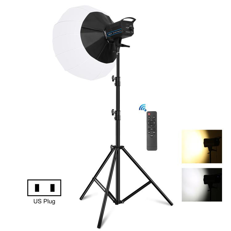 PULUZ 220V 150W 3200K-5600K Luce video da studio + supporto luce da 2,8 m + kit fotografico Softbox lanterna pieghevole da 65 cm, 120W 2700K-6500K Light 2.8m Light Holder Kit US Plug, 120W 2700K-6500K Light 2.8m Light Holder Kit AU Plug