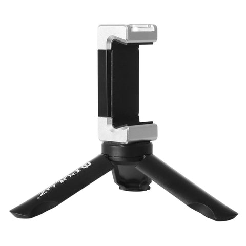 Treppiede pieghevole in plastica PULUZ + staffa a morsetto in lega di alluminio con slitta fredda per iPhone, Galaxy, Huawei, Xiaomi, Sony, HTC, Google e altri smartphone, Tripod+Clamp 3