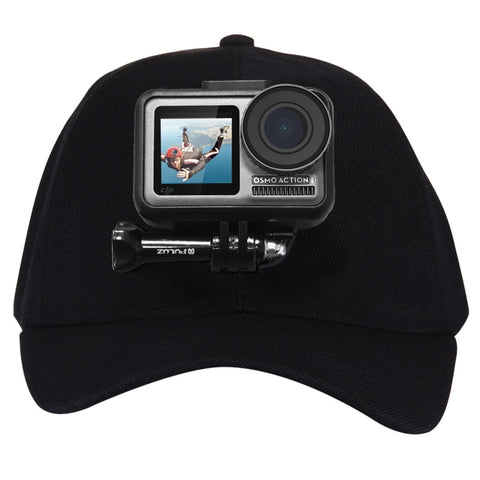PULUZ Cappello da baseball con gancio a J e vite per supporto per GoPro, DJI OSMO Action e altre action cam, Baseball Hat Black Color, Baseball Hat Red Color, Baseball Hat Dark Blue Color, Baseball Hat Black (US Stock), Baseball Hat Red (US Stock)