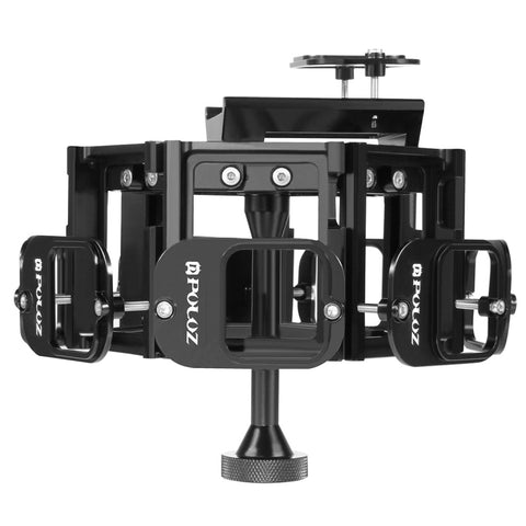 PULUZ 8 in 1 All View Panorama Frame Gabbia protettiva in lega di alluminio CNC con vite per GoPro HERO7 /6 /5, 8 in 1 for HERO5 Black