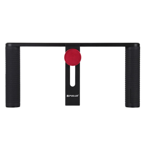 PULUZ Vlogging Trasmissione dal vivo Smartphone Video Rig Filmmaking Registrazione Maniglia Stabilizzatore Staffa in alluminio per iPhone, Galaxy, Huawei, Xiaomi, HTC, LG, Google e altri smartphone, Aluminum Bracket